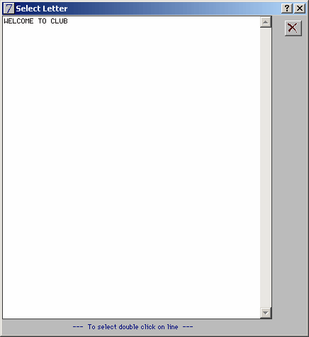 select letter